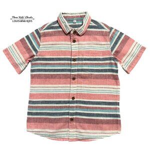 Marks & Spencer 6-7Y Striped Button Down Shirt